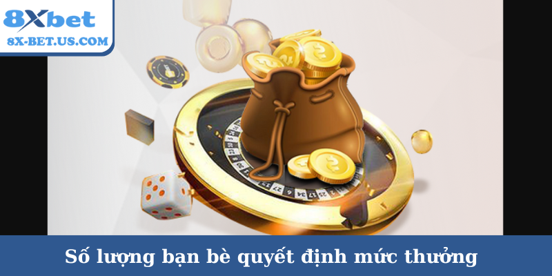 Số lượng bạn bè quyết định mức thưởng