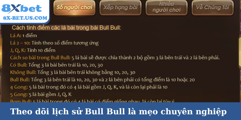 Theo dõi lịch sử Bull Bull là mẹo chuyên nghiệp