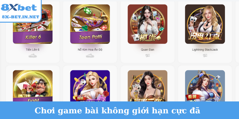 Chơi game bài không giới hạn cực đã