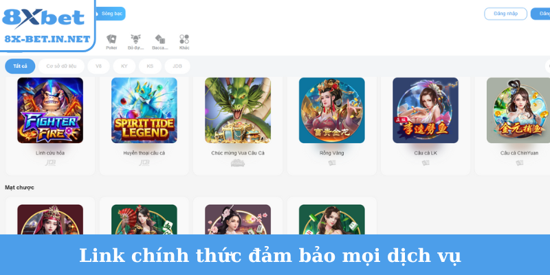 Link chính thức đảm bảo mọi dịch vụ
