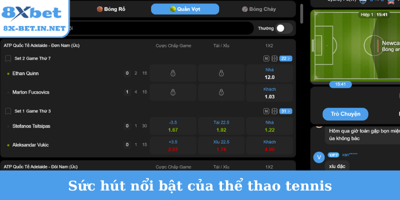 Sức hút nổi bật của thể thao tennis