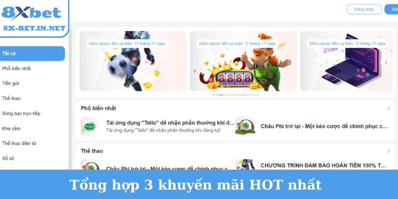 Tổng hợp 3 khuyến mãi HOT nhất