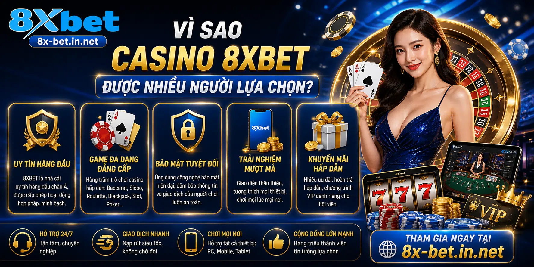 Vì sao casino 8xbet được nhiều người lựa chọn?